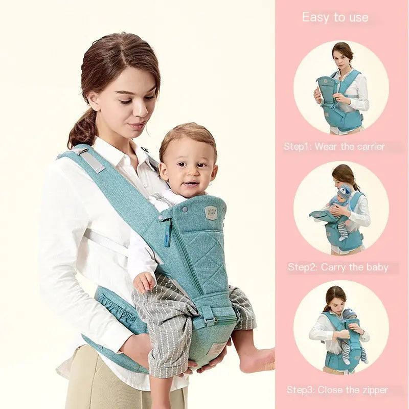 Baby Carrier with Bass Bear Hip Seat for Front Carry Alvionz.de