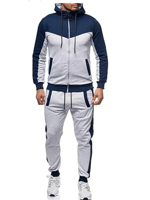 Men's Hooded Sports Zip-Up Set for Autumn/Winter Alvionz.de
