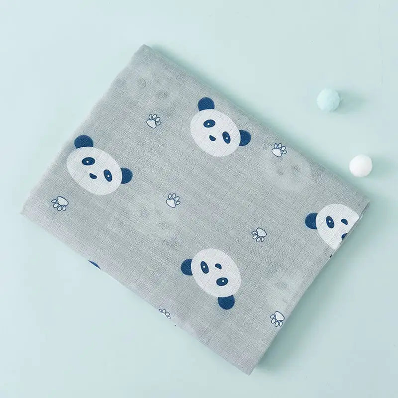 Soft cotton double-layer baby blanket featuring a cute cartoon fox design, ideal for snuggling and warmth.