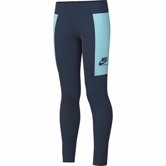 Sports Leggings for Children Nike Sportswear Heritage Blue Blue Bigbuy