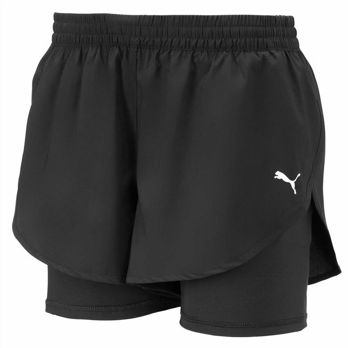 Sports Shorts for Women Puma 2-in-1 Black Lady Bigbuy