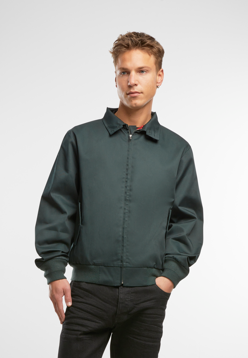 Black men's Standard Lord Canterbury jacket by Callisto, showing the front view of the stylish, tailored outerwear.