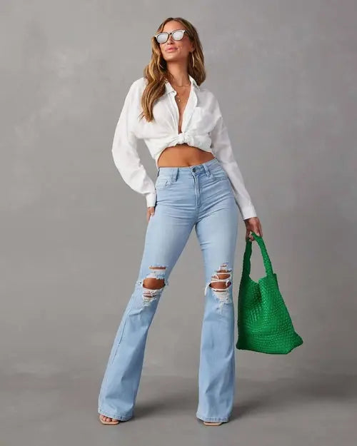 UrbanEase™ Wide-leg Jeans Women Carmine Juneberry