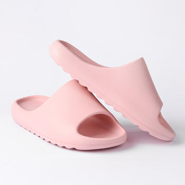 Pink Cloud Pillow slippers for women by Coffee Jasper, soft slip-on shower shoes with cushioned cloud-like comfort.