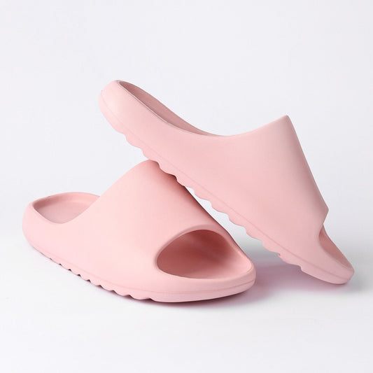Pink Cloud Pillow slippers for women by Coffee Jasper, soft slip-on shower shoes with cushioned cloud-like comfort.