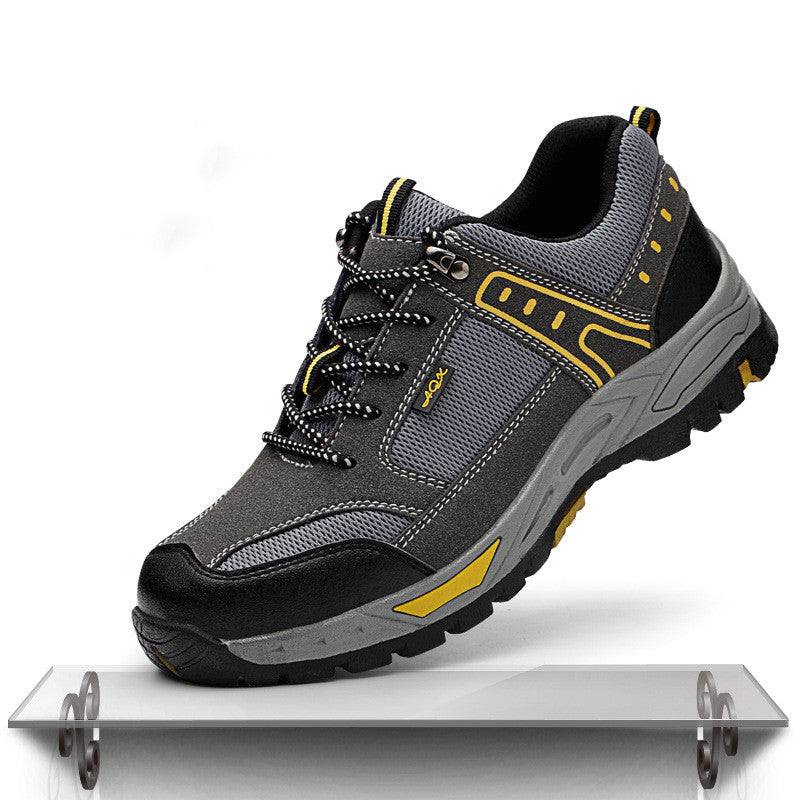 Men's Agate safety shoes with anti-slip soles and reinforced toe caps, designed for durable industrial safety footwear.