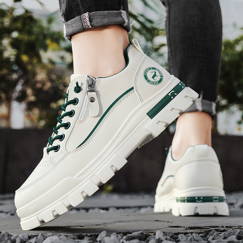 Agate men's chunky soled sneakers with thick rubber soles and stylish design, perfect for casual and streetwear looks.