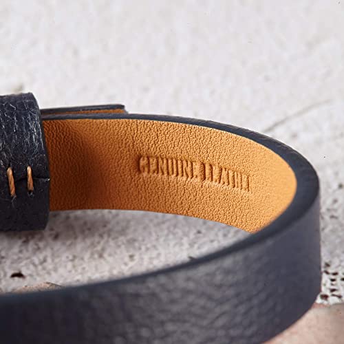 Custom Leather Bracelet Roman Numerals, Valentine Gifts for Boyfriend Green Millie