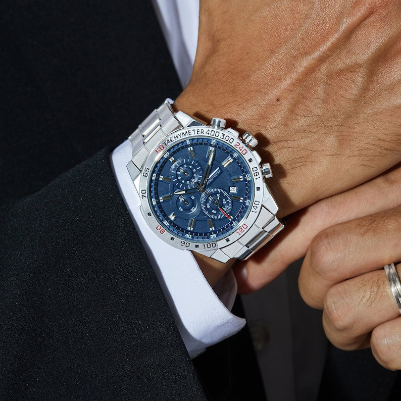 Personalized Mens Watch, Boyfriend Gift, Anniversary Gift Green Millie