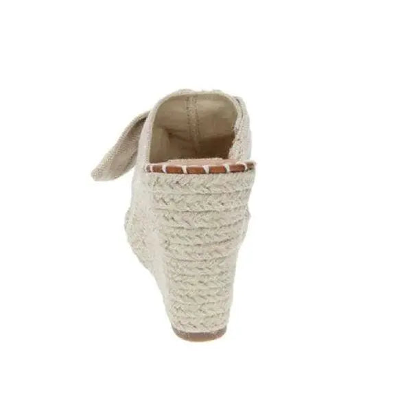 Womens Sandals - High Heel Slip-on Wedge Shoes (size 7.5) Grey Coco