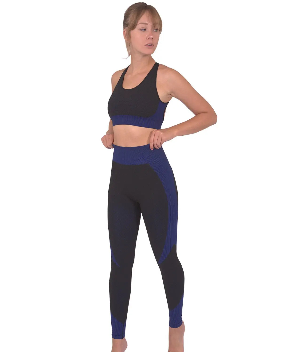 Trois Seamless Legging - Black with Navy - Alvionz.de