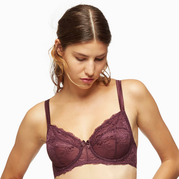 Full Figure Lace Unlined Bra Harlow Elderberry Purple | Blush Lingerie Lime Lucy