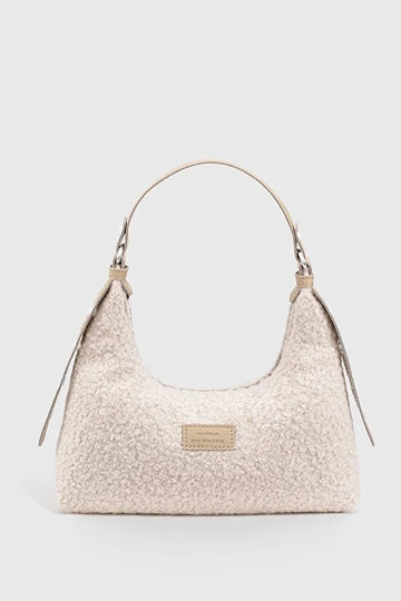 Woven Faux Fur Baguette Shoulder Bag for Women Ochre Juniper