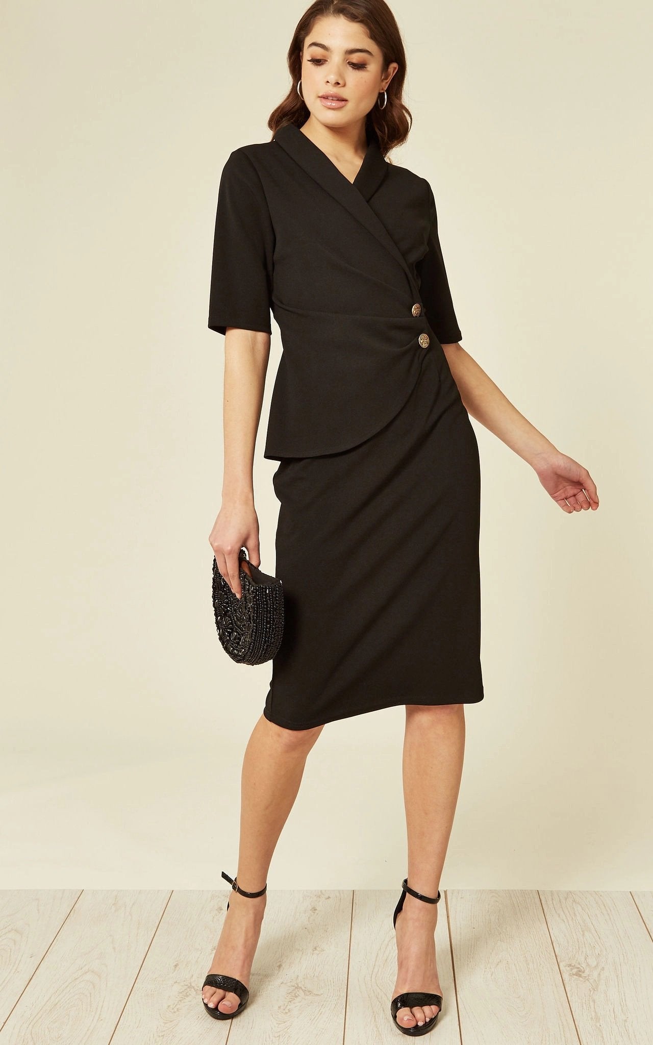 Diane Wrap Blazer Dress Rose Eleusis