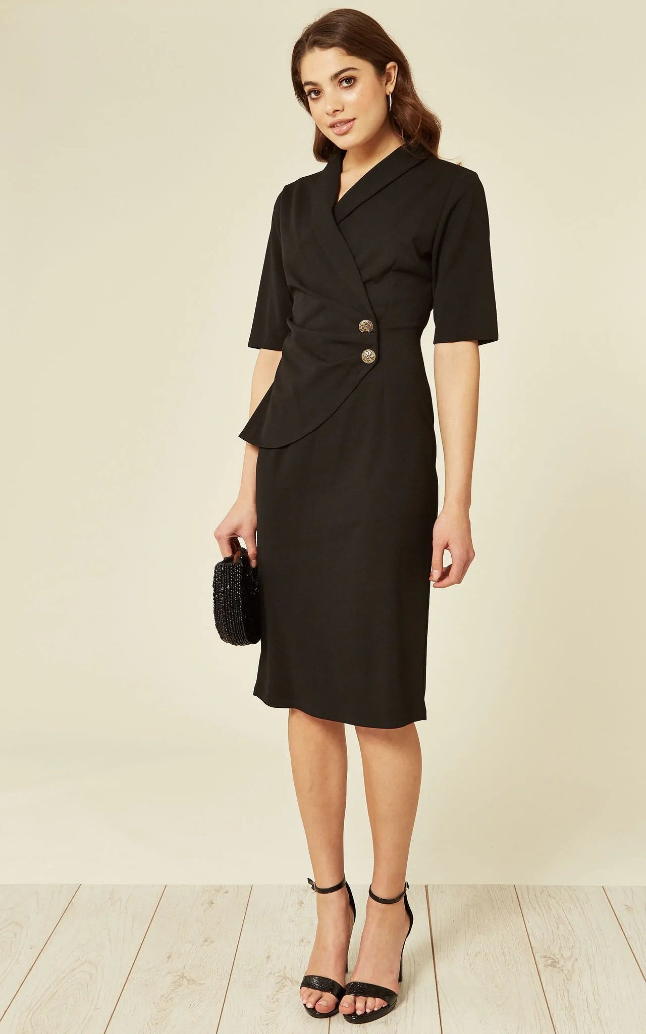 Diane Wrap Blazer Dress Rose Eleusis