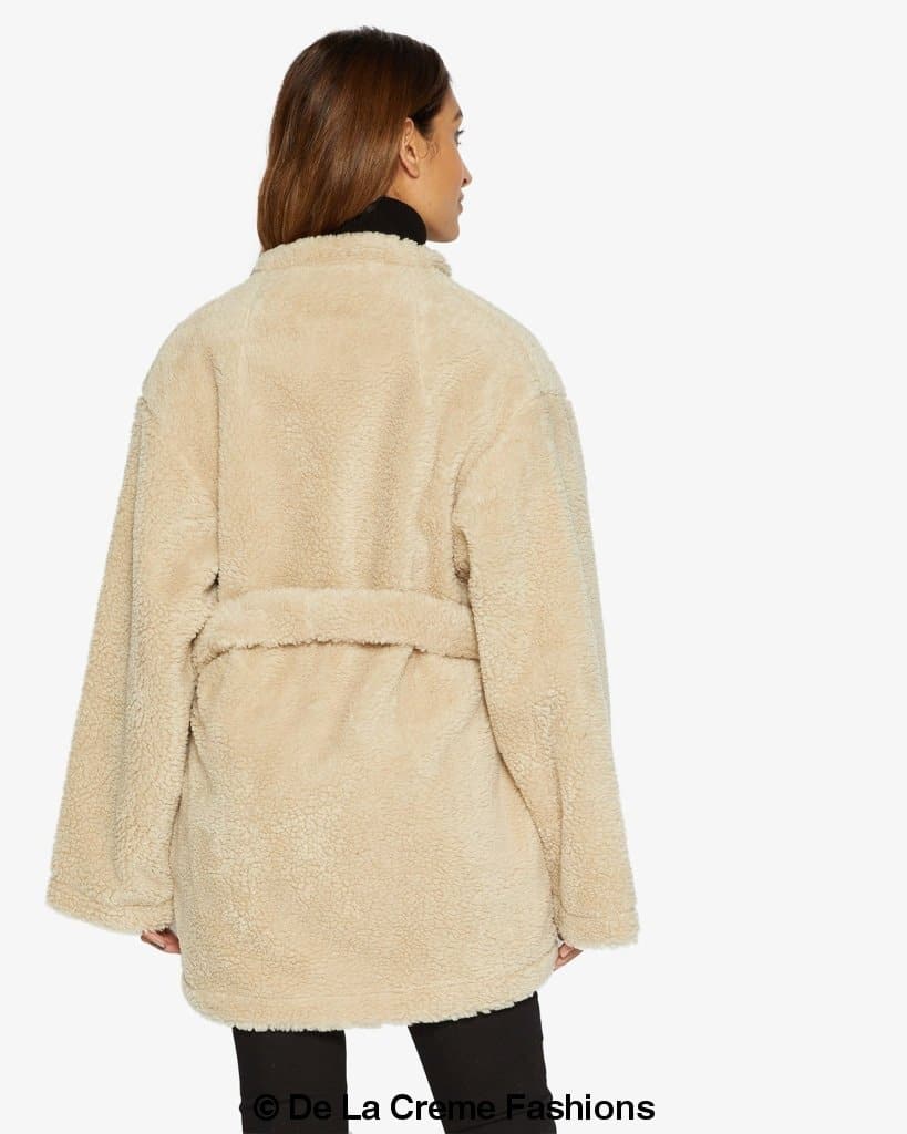 Open Front Belted Teddy Coat (1917) Rose Eleusis