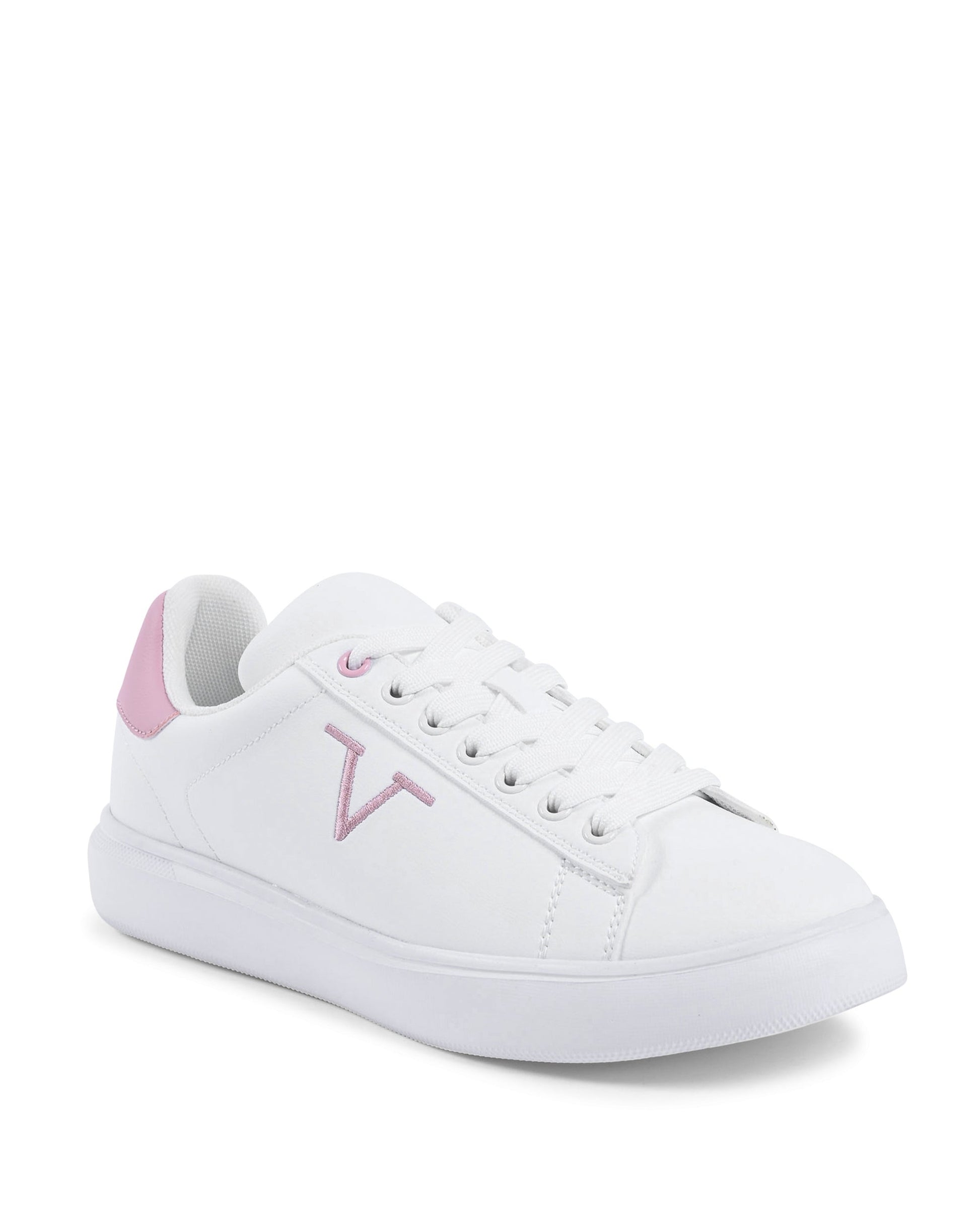 V Italia Womens Sneaker Multicolor SNK 004 W WHITE PINK Rose Gaia