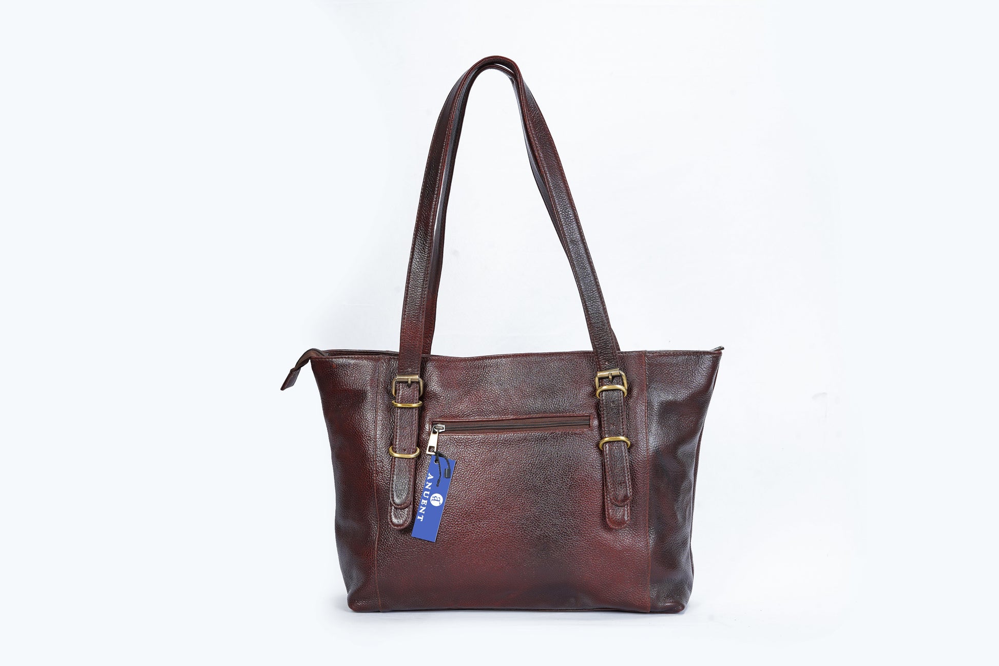 Anuent Large Leather Tote Bags for Women. Salmon Alder
