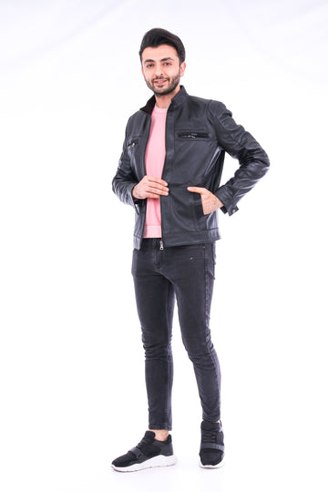 Bosco Leather Jacket Sangria Iapetus