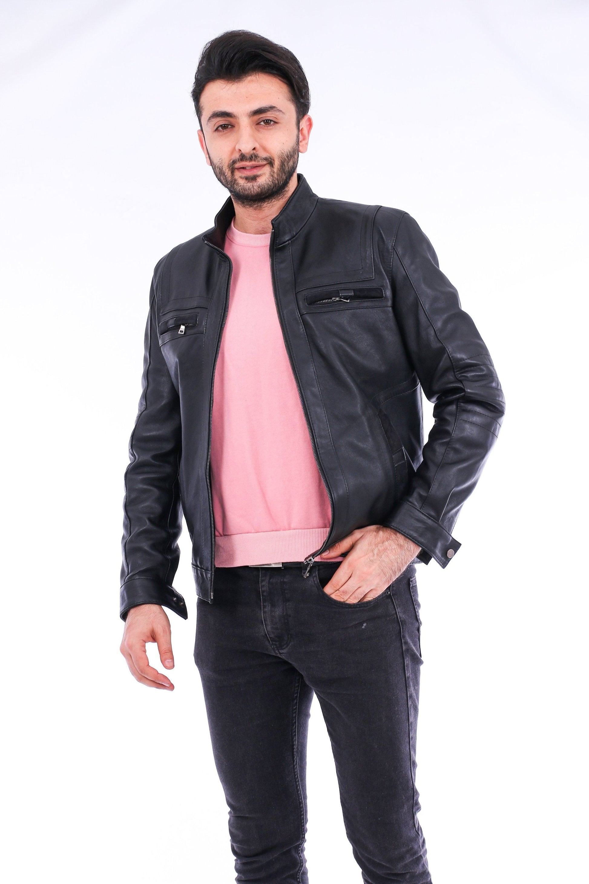 Bosco Leather Jacket Sangria Iapetus