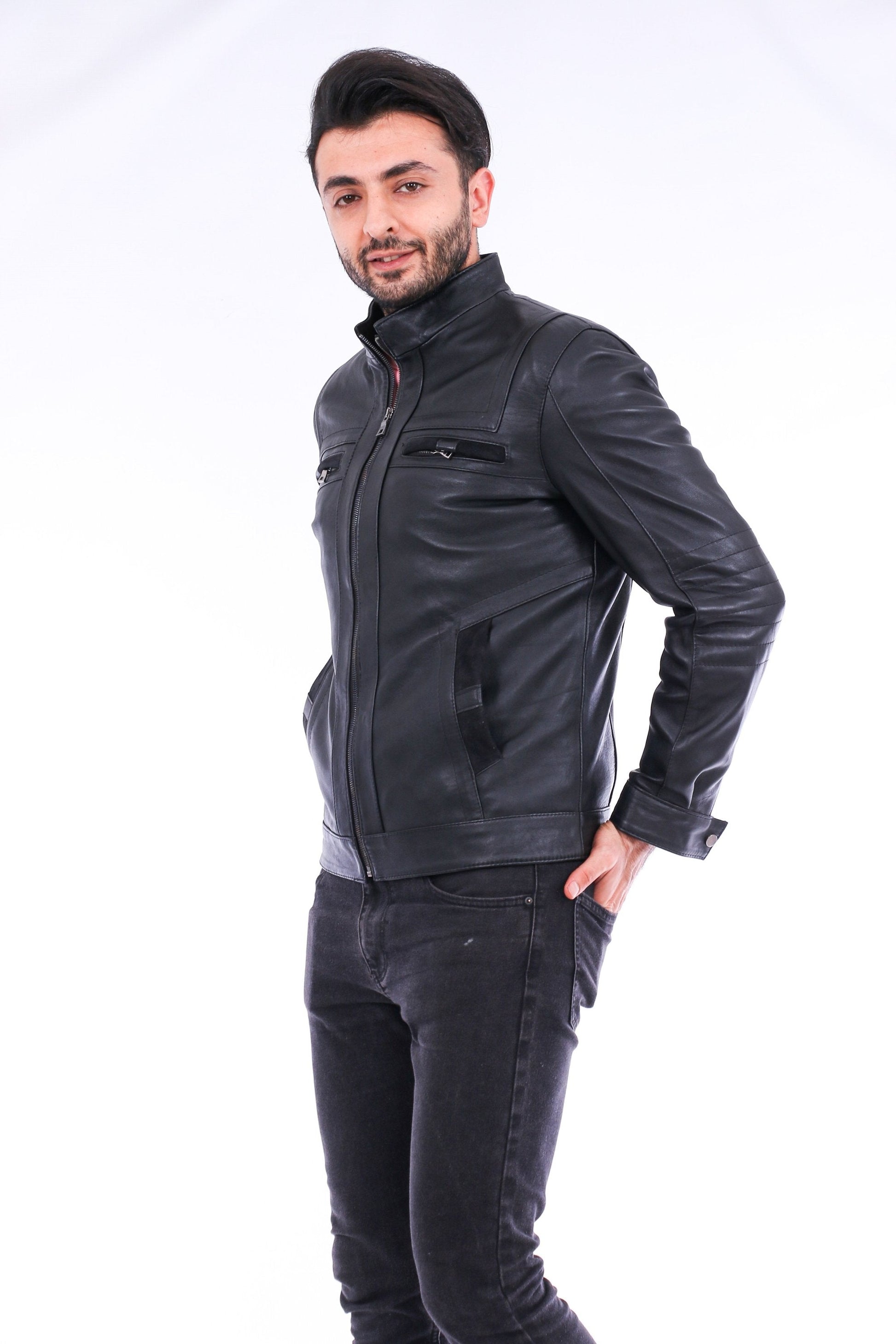 Bosco Leather Jacket Sangria Iapetus