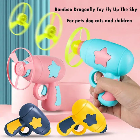 Pet Toy Dog Cat LED Light Toy Luminous Children's Party Toy Bamboo Dragonfly Toy Training Toy Pet Throw Launcher Trendsi