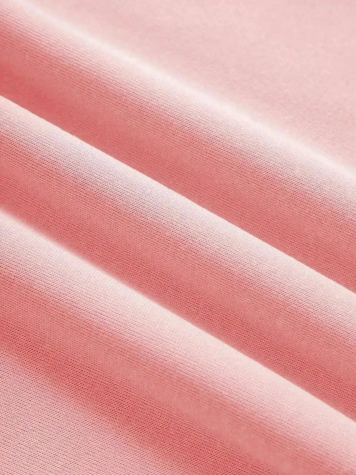 Pink dropped shoulder hoodie with "Faith Over Fear" text, stylish casual sweatshirt by Trendsi.