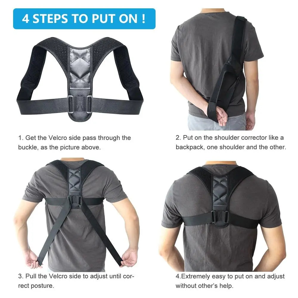 Unisex Adjustable Back Posture Corrector - Alvionz.de