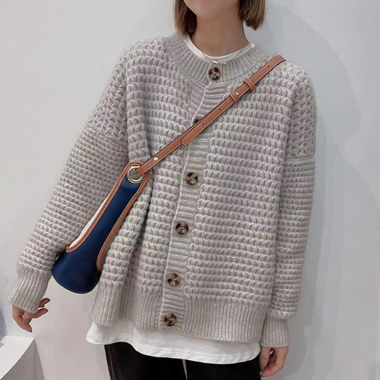 Womens Casual Button Down Knit Cardigan Yellow Pandora