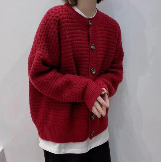 Womens Casual Button Down Knit Cardigan Yellow Pandora